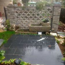 Outdoor paver patio stone tiles random black slate Crazy Paving rocks for walkway stone